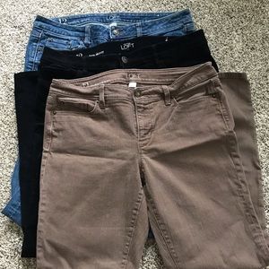 3 Pairs LOFT modern skinny jeans